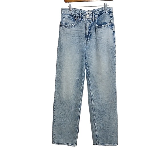 Good American Denim - Good American Good Straight Light Acid Wash Jeans GN235T Size 6 28 Womens